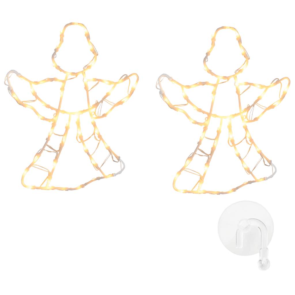 Christmas Lights Angel Silhouette 2 pcs 50 LEDs Warm White